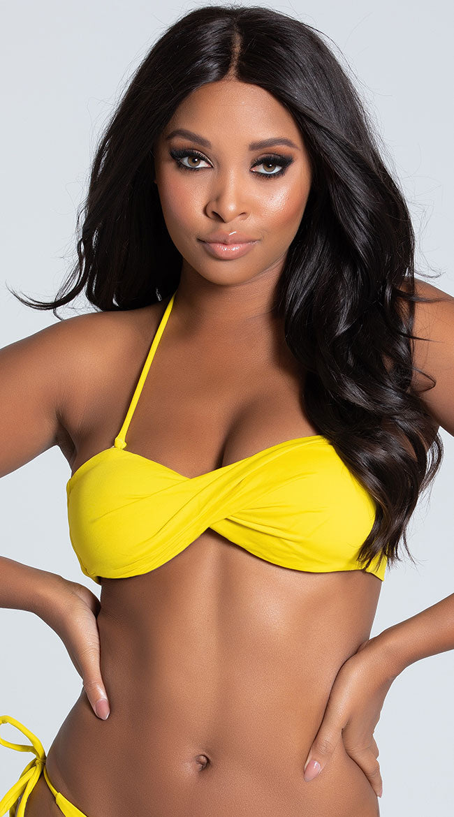  Yandy Twisted Bandeau Bikini Top