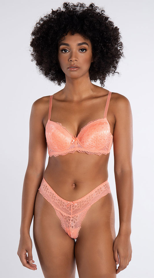  Yandy Double Up Daisy Orange Thong