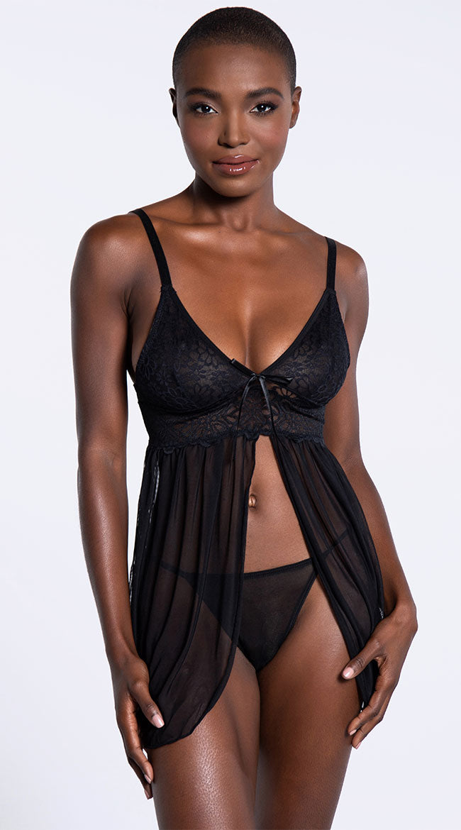  Yandy Nothing To Lose Black Chemise Set