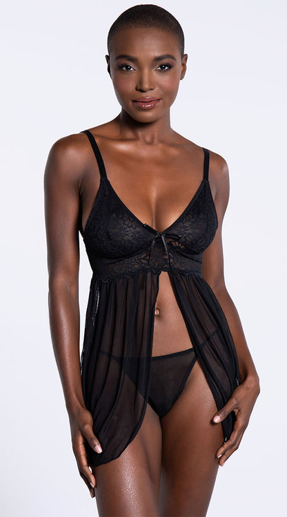  Yandy Nothing To Lose Black Chemise Set
