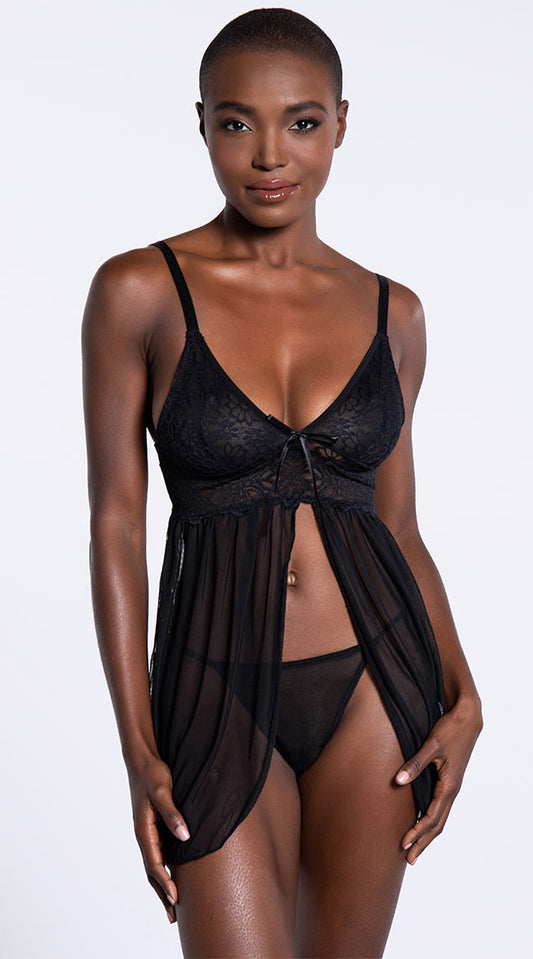  Yandy Nothing To Lose Black Chemise Set