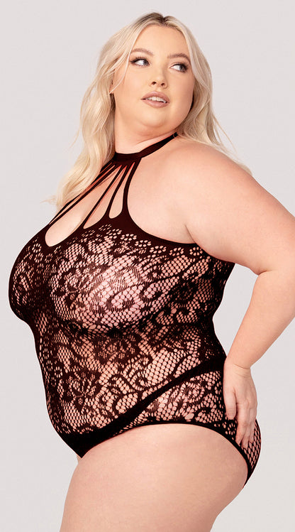  Yandy Plus Size Dark Fantasies Crotchless Teddy