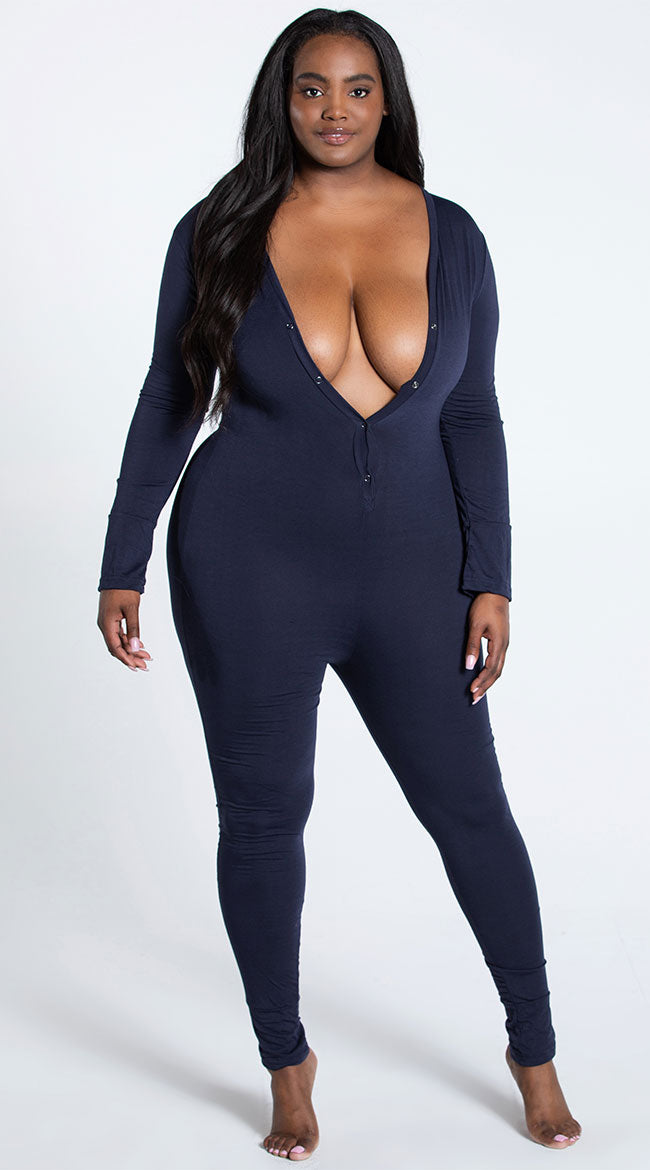  Yandy Plus Size Back In A Snap Onesie