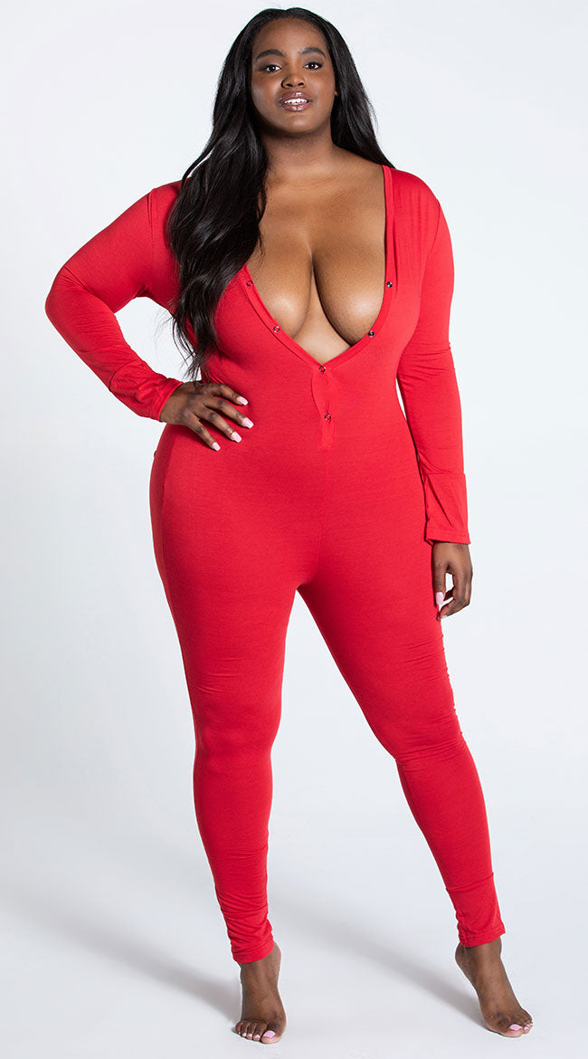  Yandy Plus Size Back In A Snap Onesie